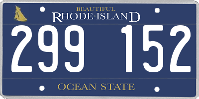 RI license plate 299152