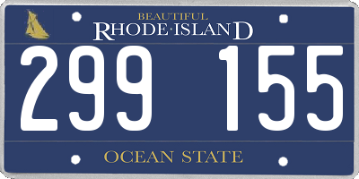 RI license plate 299155