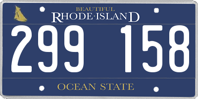 RI license plate 299158