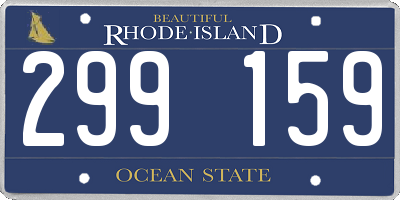 RI license plate 299159