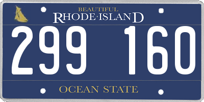 RI license plate 299160