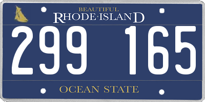 RI license plate 299165