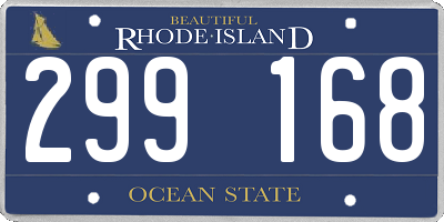 RI license plate 299168