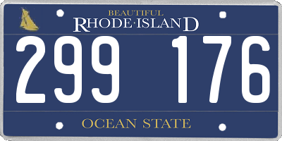 RI license plate 299176