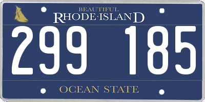RI license plate 299185