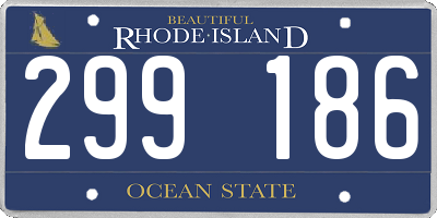 RI license plate 299186