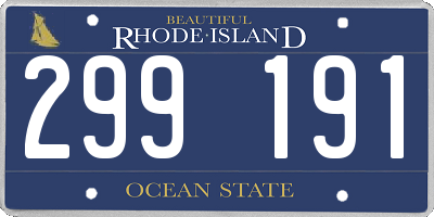 RI license plate 299191