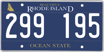 RI license plate 299195