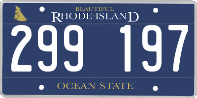 RI license plate 299197