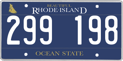 RI license plate 299198
