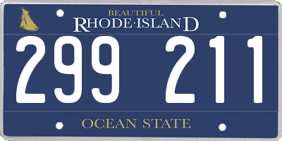 RI license plate 299211