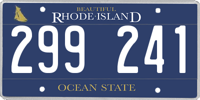 RI license plate 299241