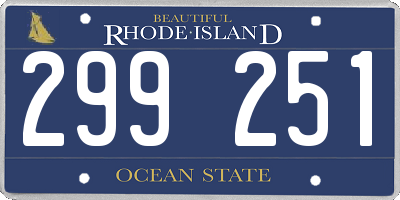 RI license plate 299251
