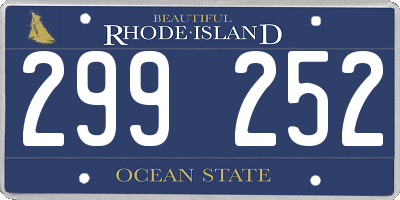 RI license plate 299252
