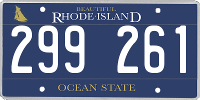 RI license plate 299261