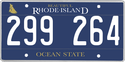 RI license plate 299264