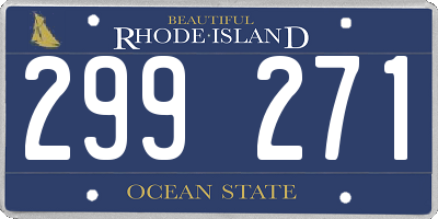 RI license plate 299271