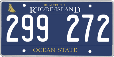RI license plate 299272