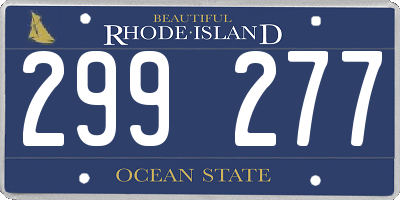 RI license plate 299277