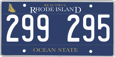 RI license plate 299295