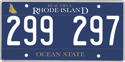 RI license plate 299297