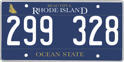 RI license plate 299328