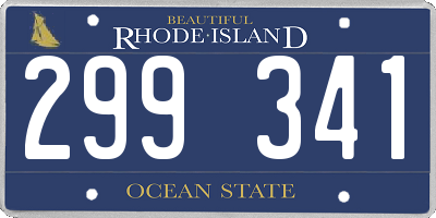 RI license plate 299341