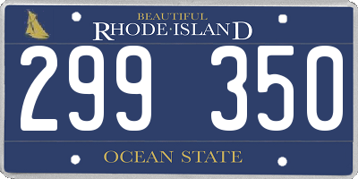 RI license plate 299350