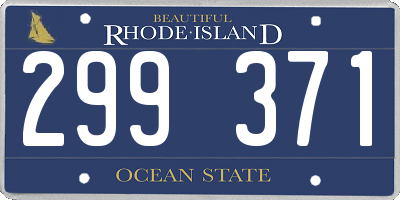RI license plate 299371