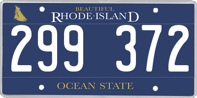 RI license plate 299372