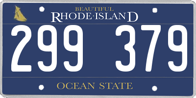 RI license plate 299379