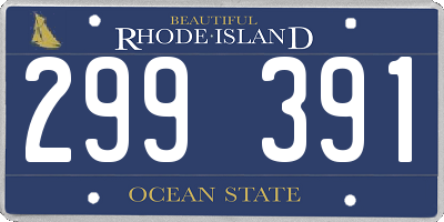 RI license plate 299391