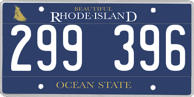 RI license plate 299396