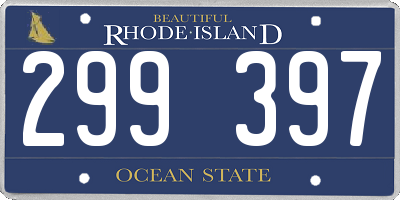 RI license plate 299397