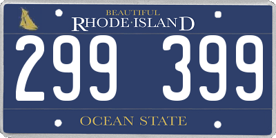 RI license plate 299399