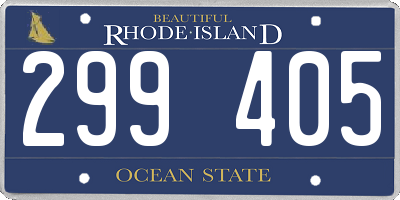 RI license plate 299405