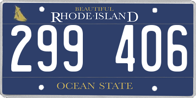 RI license plate 299406