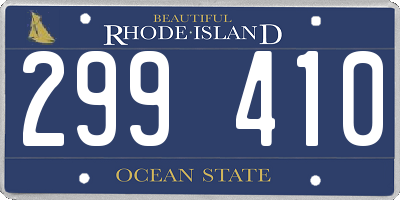 RI license plate 299410