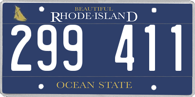 RI license plate 299411