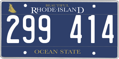 RI license plate 299414