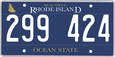 RI license plate 299424