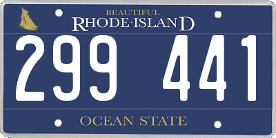 RI license plate 299441