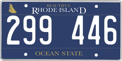 RI license plate 299446