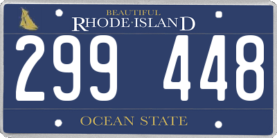 RI license plate 299448