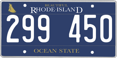 RI license plate 299450