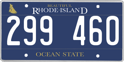 RI license plate 299460