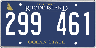 RI license plate 299461
