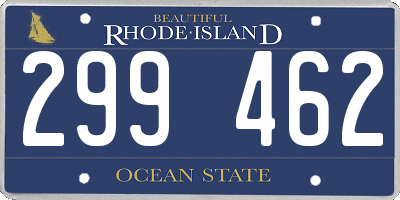 RI license plate 299462