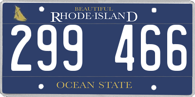 RI license plate 299466