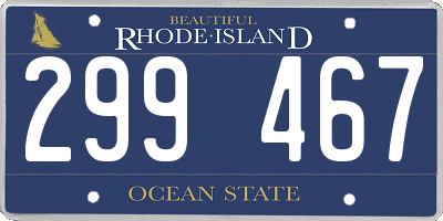 RI license plate 299467